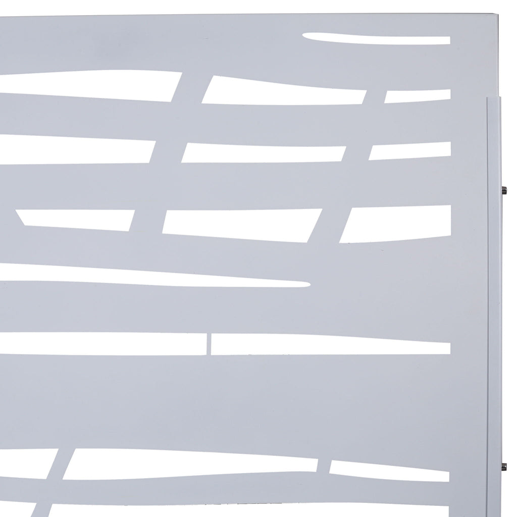 Metal Privacy Screen Room Divider with Durable Construction - Black, White, Dark Brown
