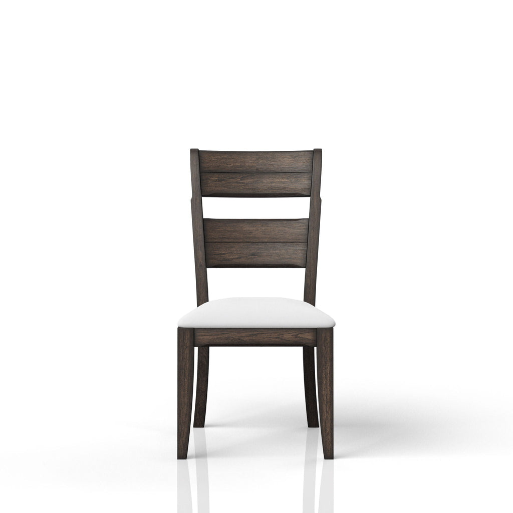 Upholstered Seat Side Chair with Ladderback - Chocolate