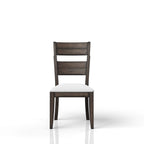 Upholstered Seat Side Chair with Ladderback - Chocolate