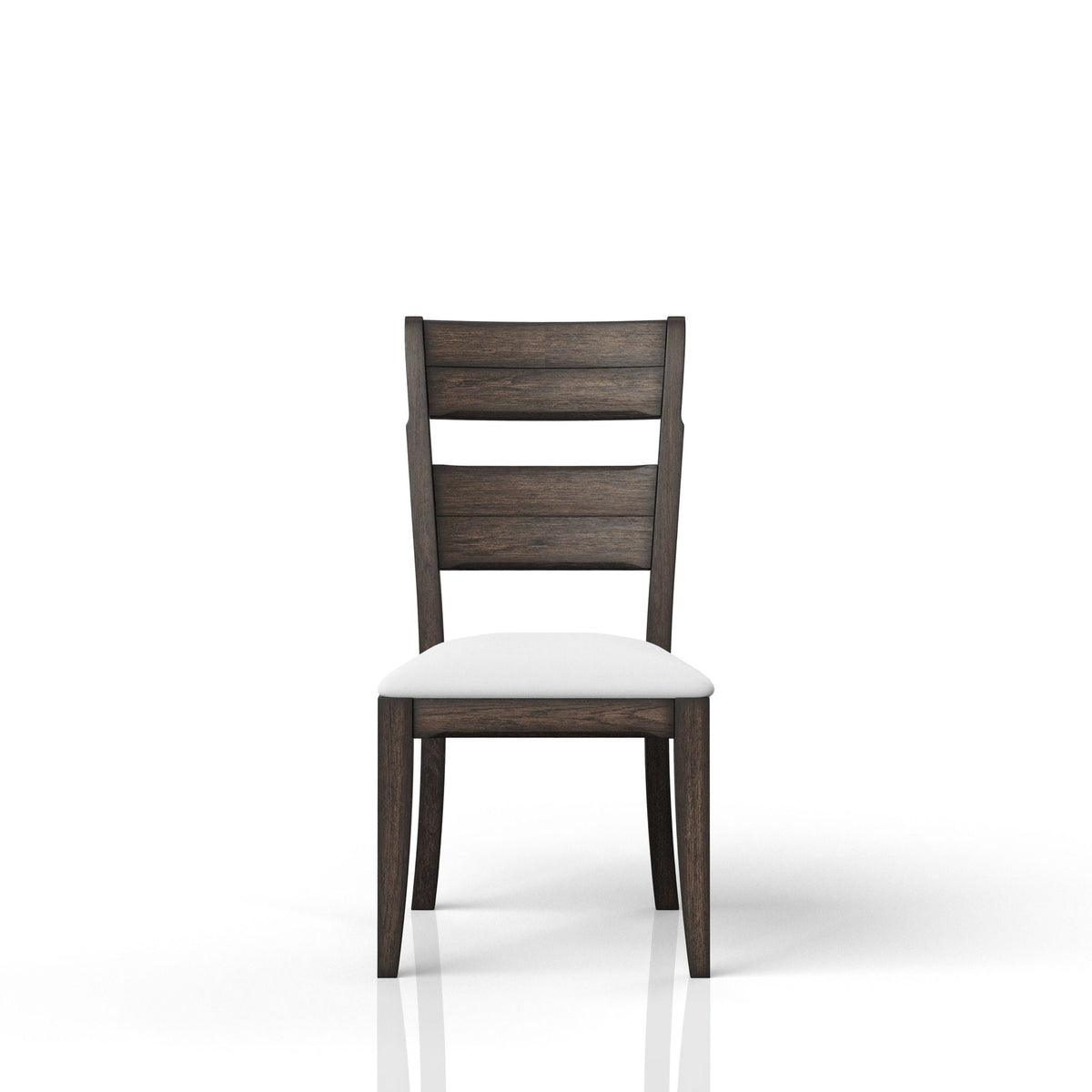 Upholstered Seat Side Chair with Ladderback - Chocolate