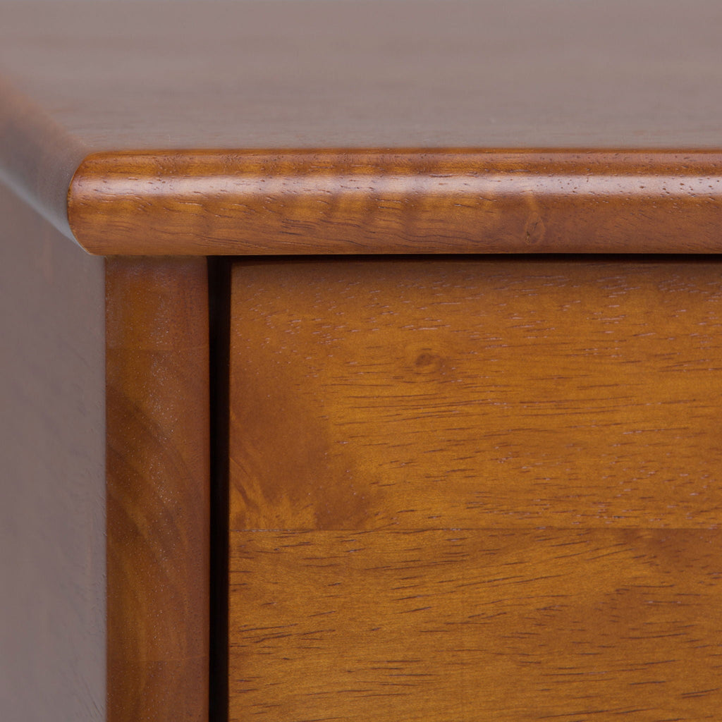 Handcrafted Mid Century End Table with Drawer – White, Dark Brown, or Light Brown