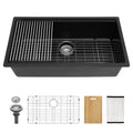 Granite Composite Workstation Undermount Kitchen Sink - Black or White