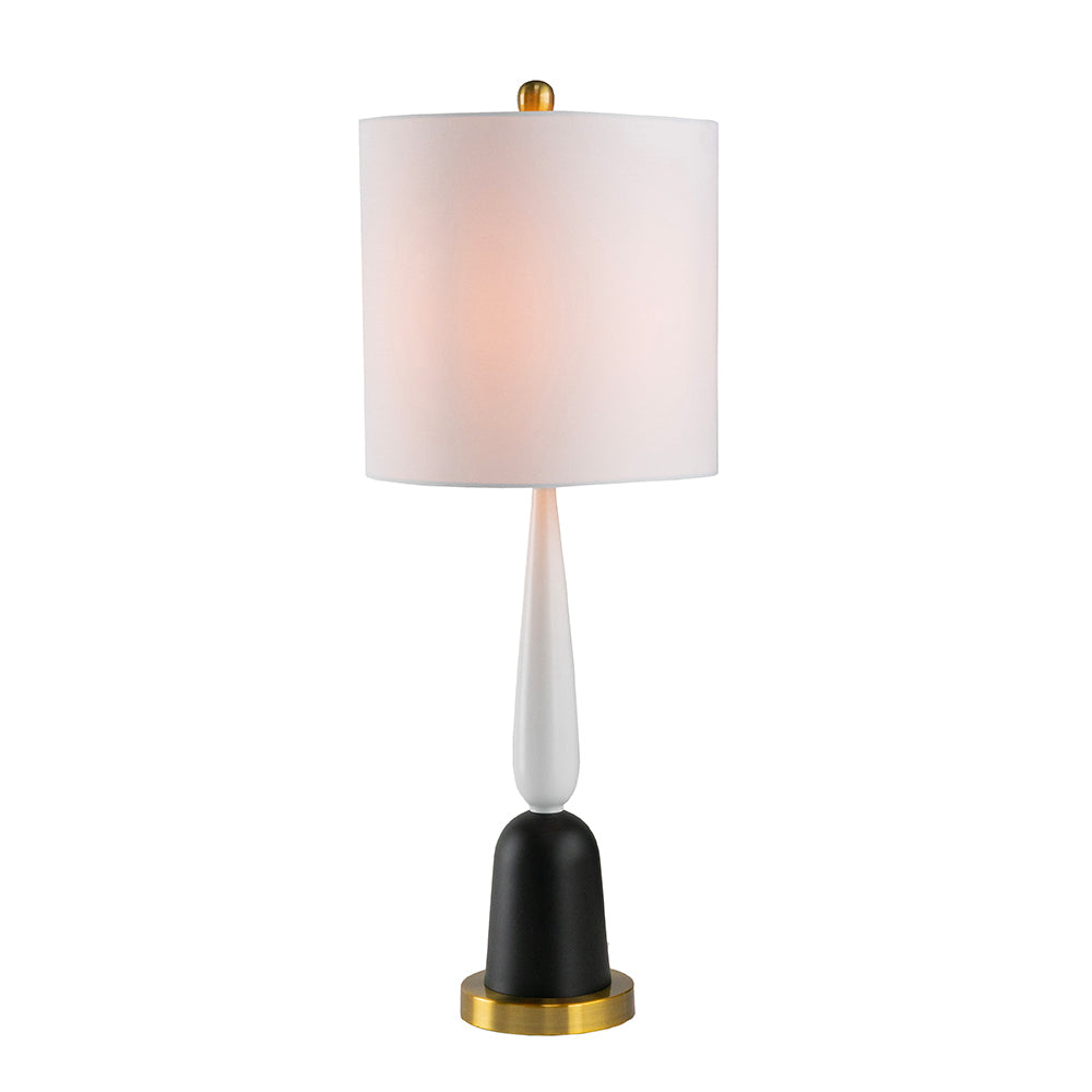 Teardrop Silhouette Table Lamp with Black and Gold Base - Black/Gold