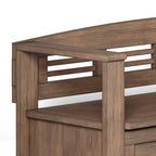 Entryway Storage Bench with Ample Storage Compartments - Rustic Natural Aged Brown