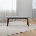 Carlos Upholstered Bench with High Density Foam Cushion - Gray