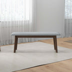 Carlos Upholstered Bench with High Density Foam Cushion - Gray