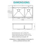 Gray Double Bowl Kitchen Sink with Durable Stainless Steel - Dual Mount
