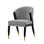 Ola Dining Chair with Solid Elm Wood Frame and High-Density Foam - Beige, Gray, or Dark Gray