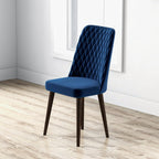 Mid-Century Modern Dining Chair Set of 2 with Upholstered Seat - Multiple Colors