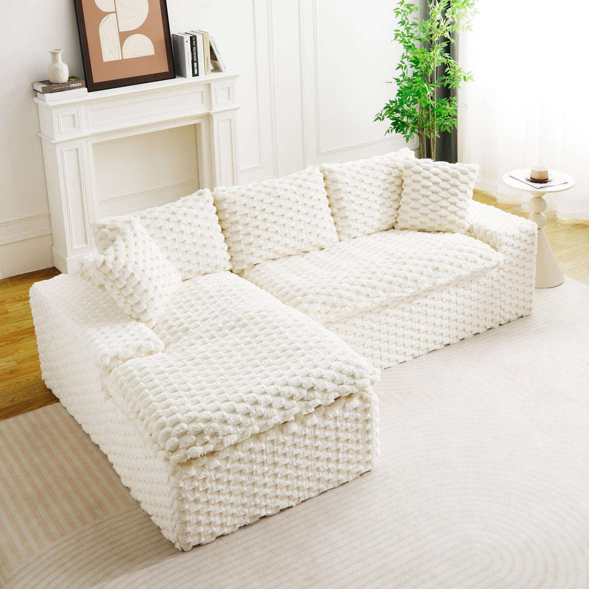 Convertible Modular Sectional Sofa with Twin Seat and Chaise - Multiple Colors
