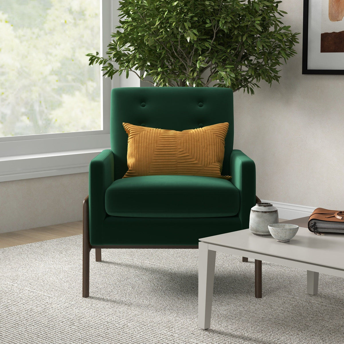 Cole Solid Wood Lounge Chair