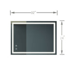 Bathroom Vanity Mirror with Front Lighting and Anti-Fog - Pearl Silver
