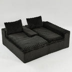 Convertible Modular Sectional Sofa with Twin Seat and Chaise - Multiple Colors