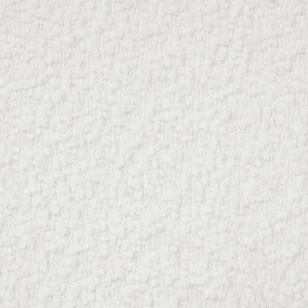 Cozy Upholstered Bed with Minimalist Frame - White Boucle