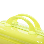 2-Piece Polycarbonate Spinner Wheel Luggage Set with Lock - Green & Yellow