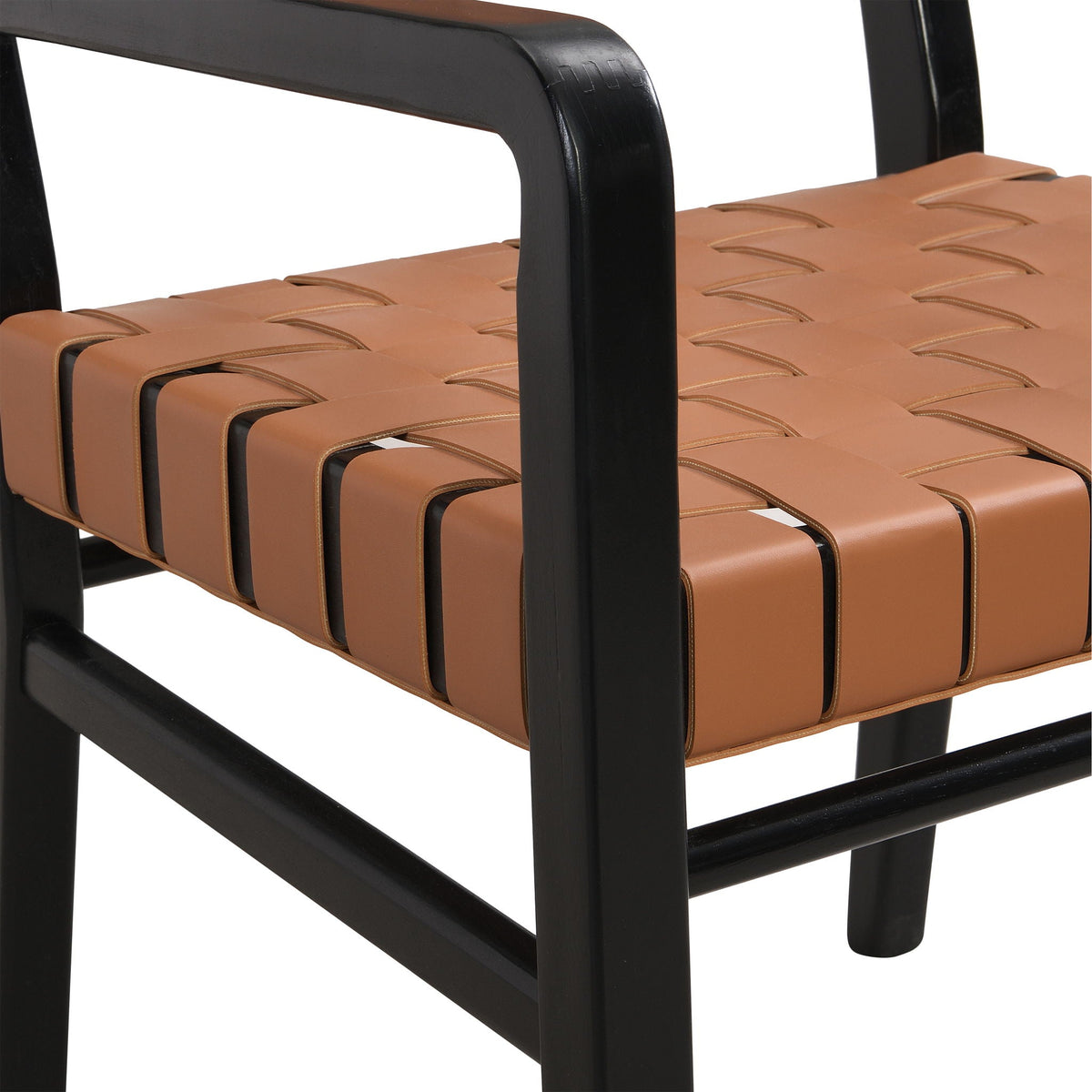 Modern Upholstered Dining Chair with Ergonomic Comfort - Black or Light Brown