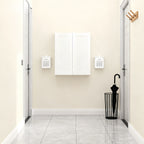 White Shaker Solid Wood Wall Cabinet with Soft-Close Doors - White