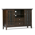 Handcrafted Tall TV Media Stand with Adjustable Storage - Dark Brown, Black, or White