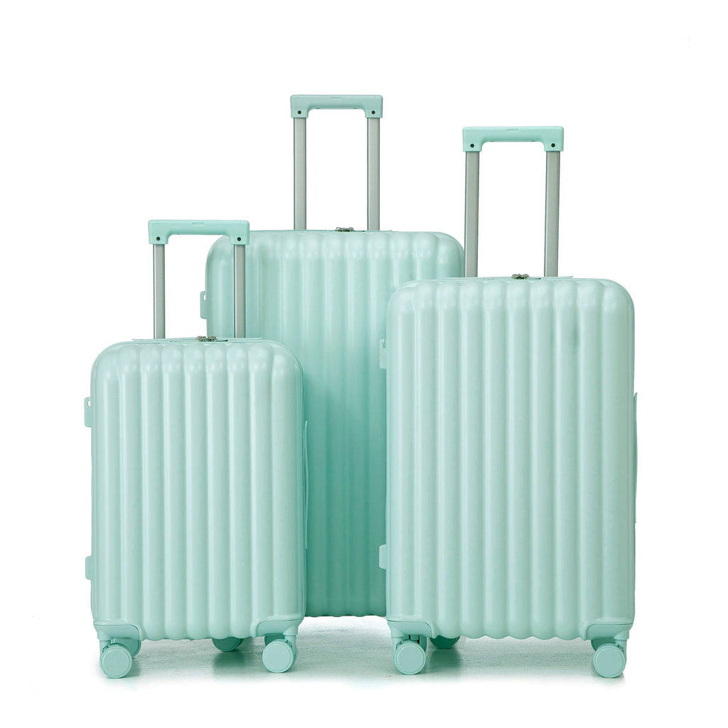 Spinner Wheel Luggage Set with USB Port and Holders - Pink, Black, Green
