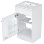 Bathroom Vanity with Sink and Adjustable Shelf - Multiple Colors
