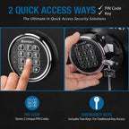 Fireproof Protection Safe Vault with Advanced Locking Mechanism - Black