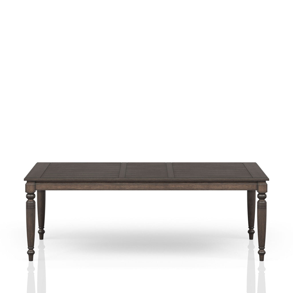 Extendable Dining Table with Expandable Leaf - Coffee