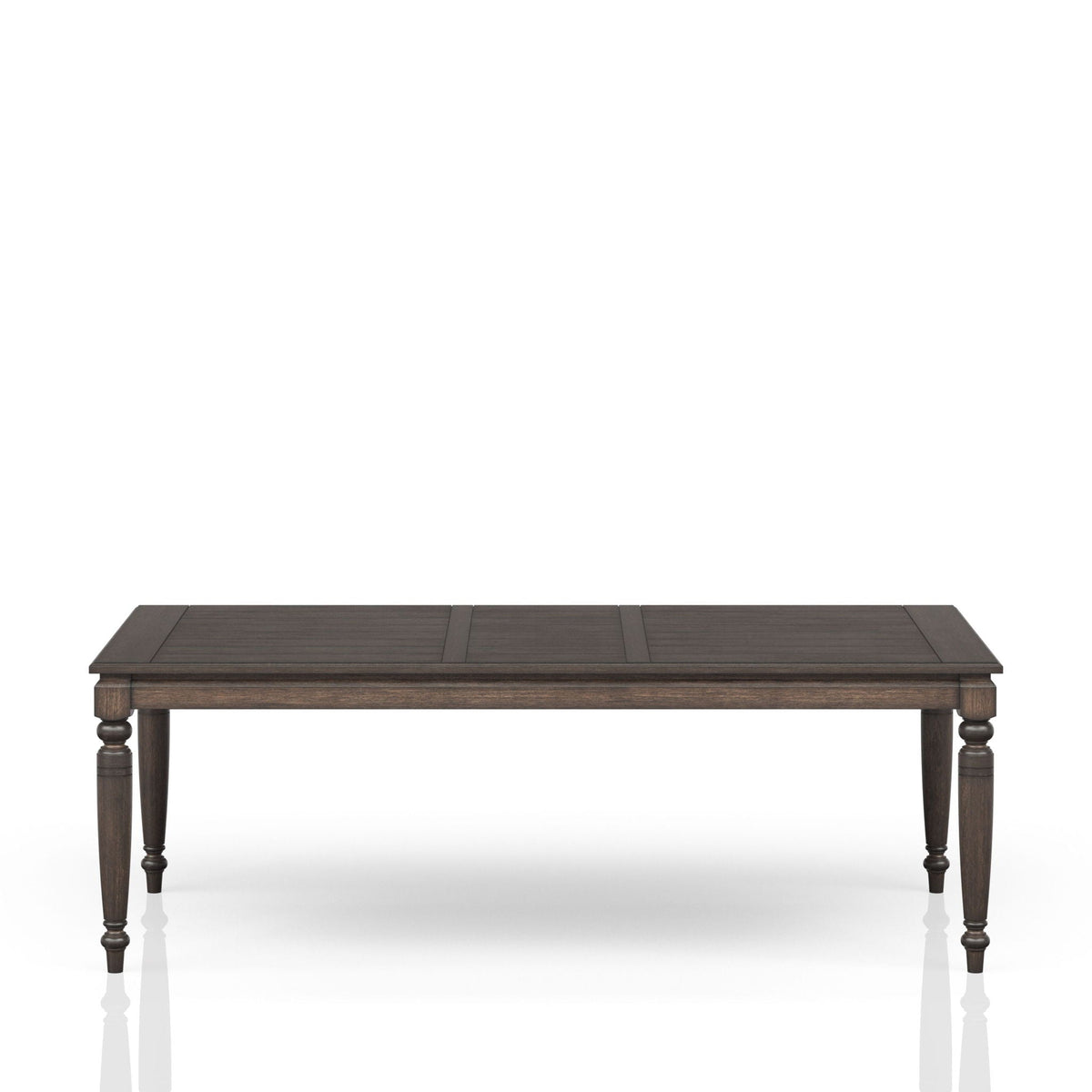 Extendable Dining Table with Expandable Leaf - Coffee