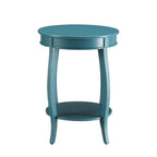 Storage Accent Table with Solid Wood Legs - Light Blue, Dark Brown, or White