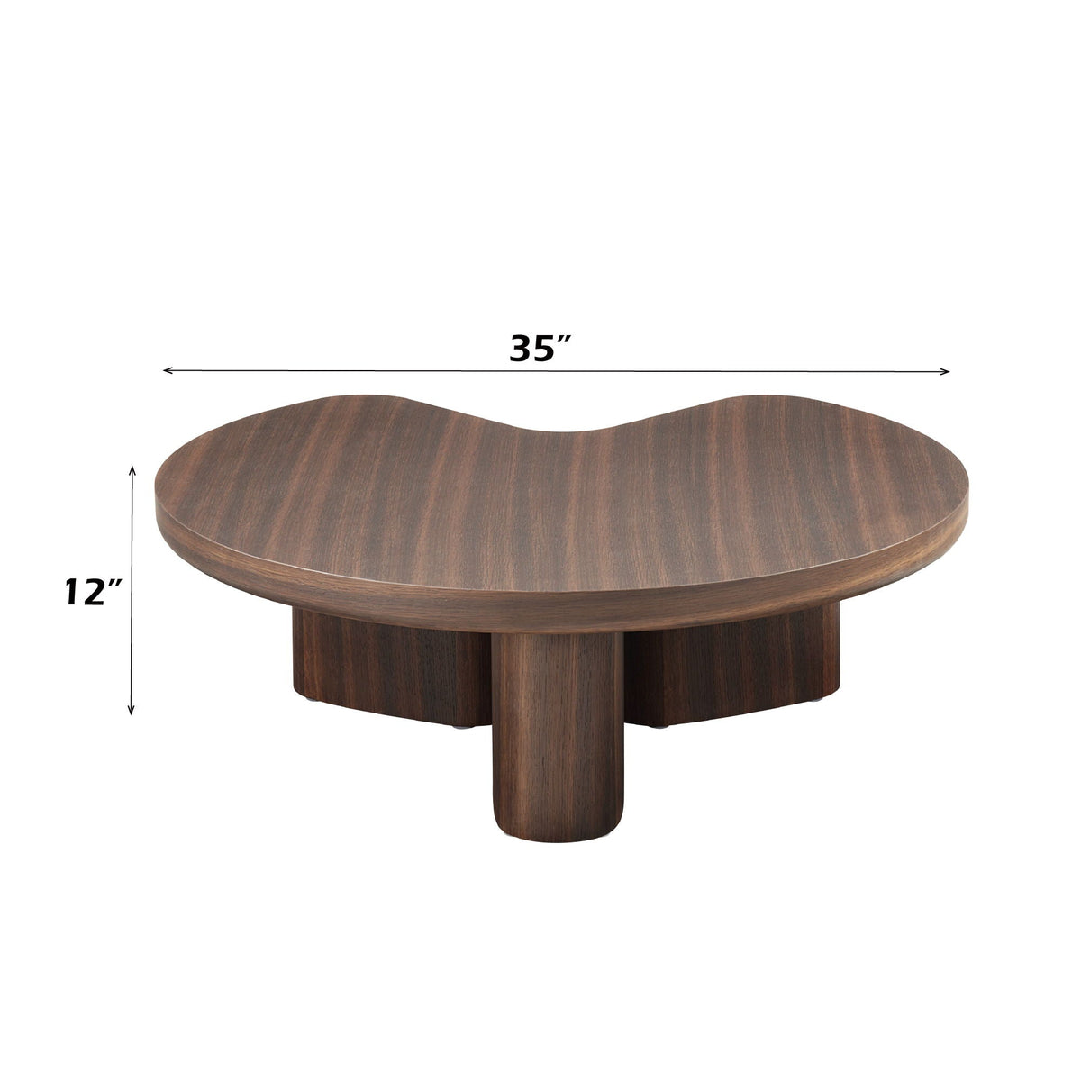 Brown Oak Coffee Table with MDF & Oak Veneer - 35" Square