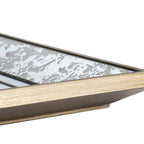 Antique Rectangle Mirror with Floral Accents - Pearl Silver
