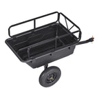 500 lbs Capacity Dump Trailer with Plastic Hopper - Black