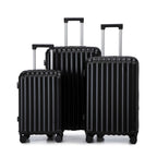 Spinner Wheel Luggage Set with USB Port and Holders - Pink, Black, Green
