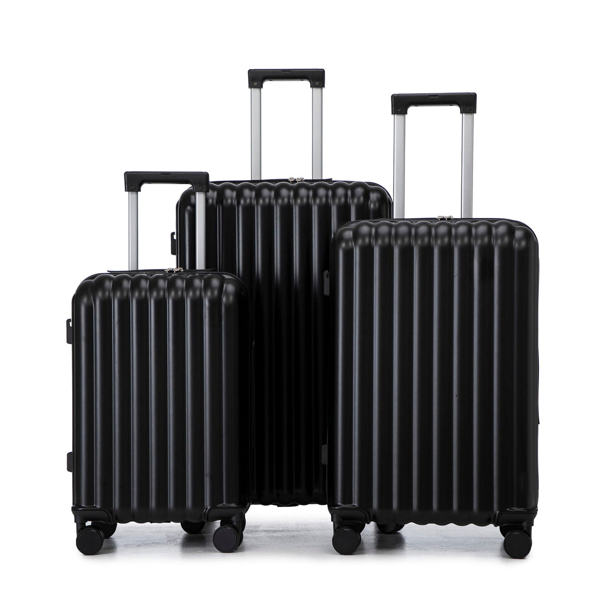 Spinner Wheel Luggage Set with USB Port and Holders - Pink, Black, Green