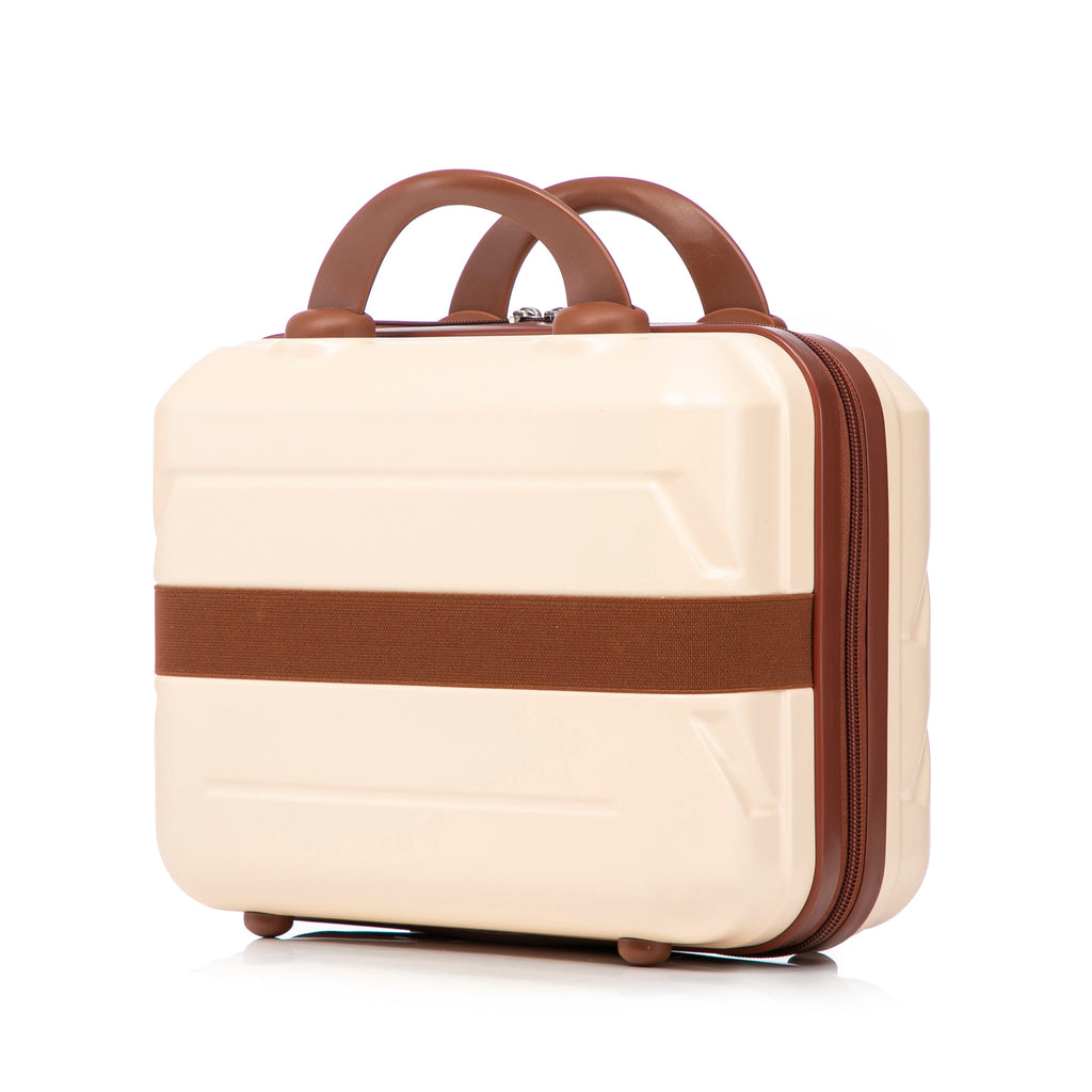 Beige 2-Piece Spinner Luggage Set with Hard Shell - Beige