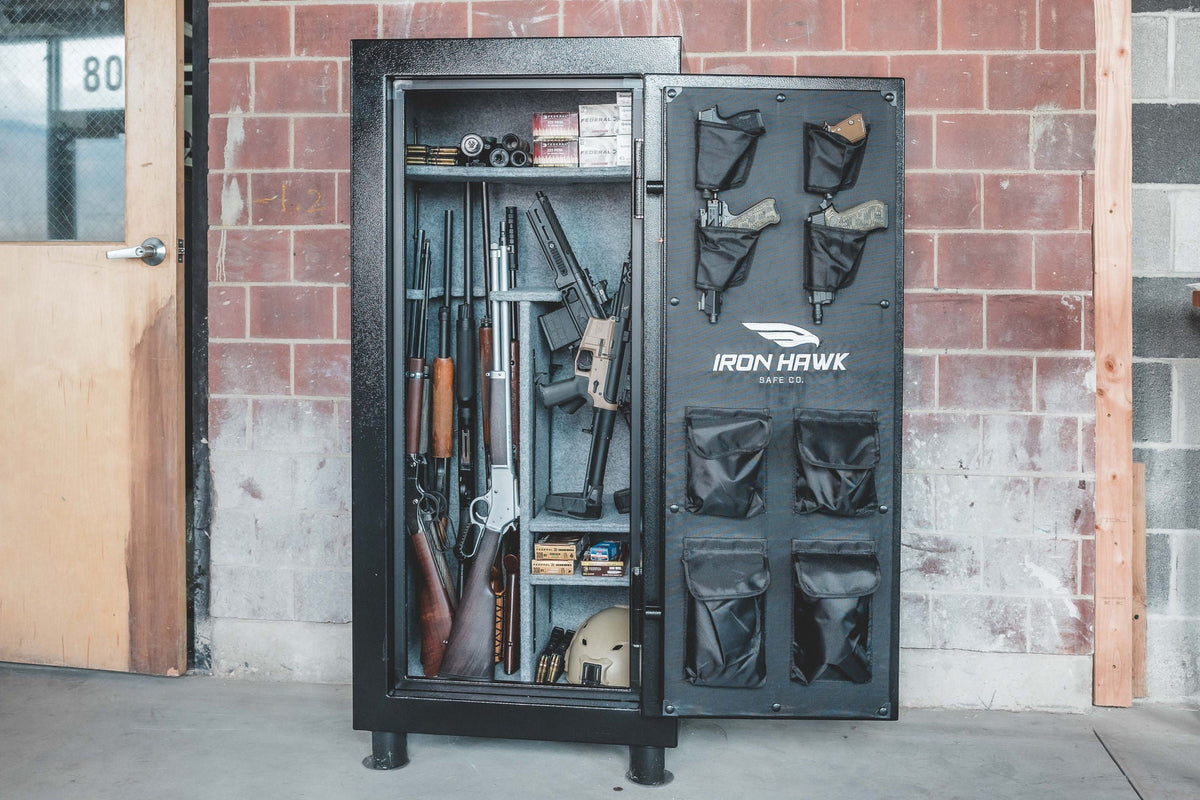 Black Gun Safe with Digital Keypad and Adjustable Shelving