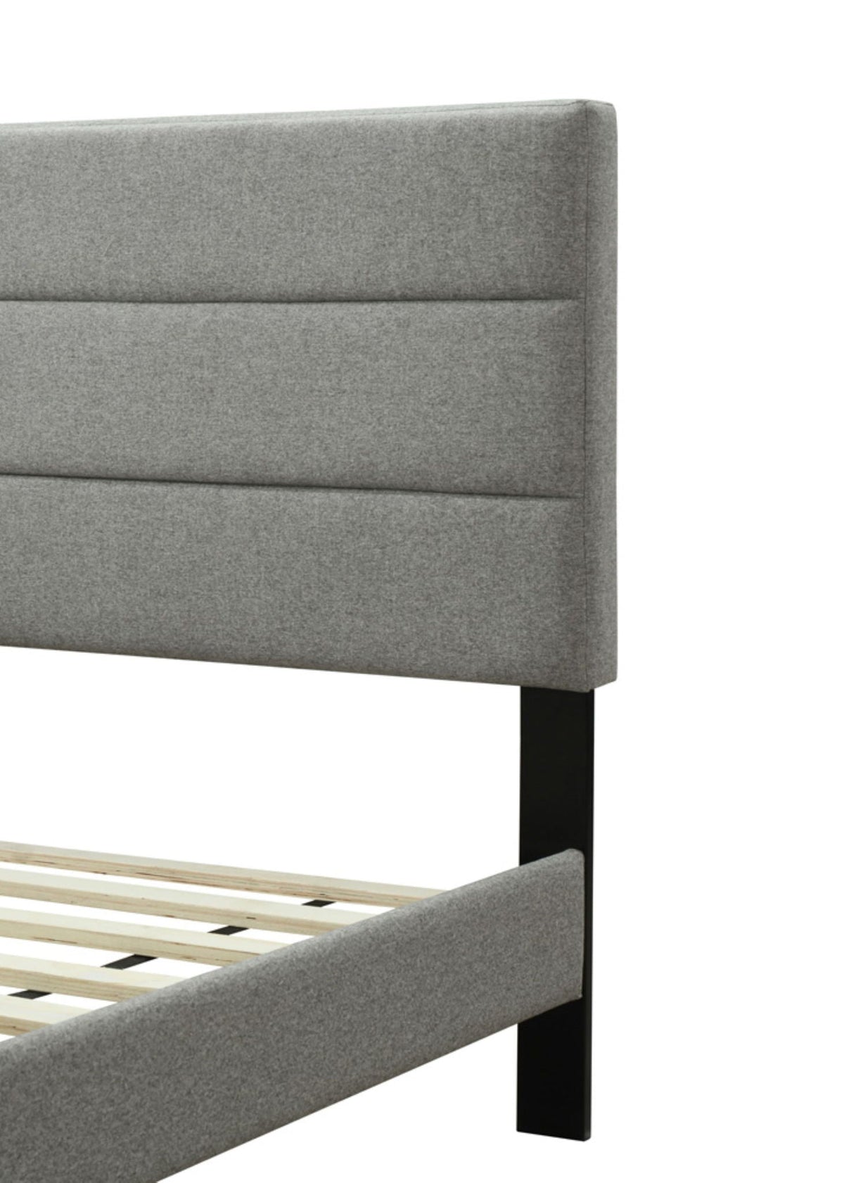 Channel Bed with USB Charging Ports - Dark Gray