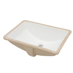 Modern Ceramic Undermount Bathroom Sink with Overflow - White or Black