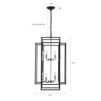 Modern 8-Light Geometric Pendant Chandelier with Adjustable Height - Chrome
