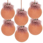 Glass Christmas Ball Ornaments with Hanging Loop - Light Brown