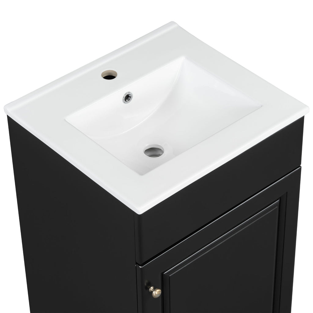 Bathroom Vanity with Sink and Adjustable Shelf - Multiple Colors