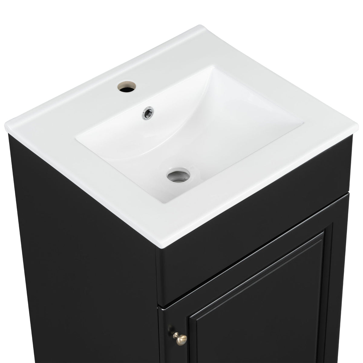 Bathroom Vanity with Sink and Adjustable Shelf - Multiple Colors