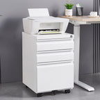 Contemporary 3 Drawer Mobile Filing Cabinet With Lock