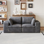 71" Cloud Sofa in Corduroy Fabric with Modular Design - Beige