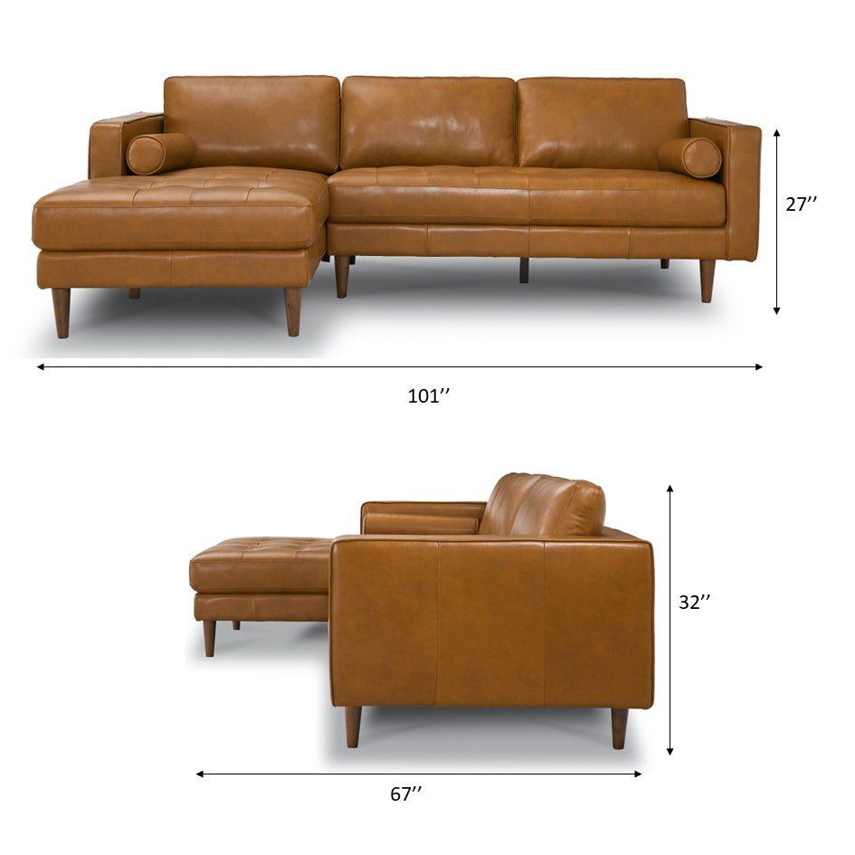 Corner Sectional Sofa with Removable Cushions - Orange