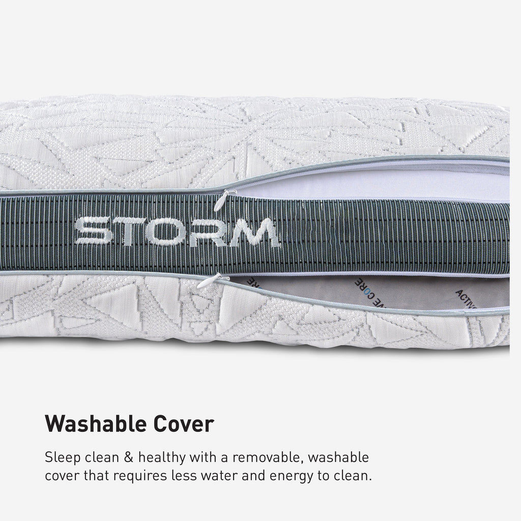 Storm Performance Cooling Pillow with Dual-Sided Comfort - White