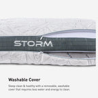 Storm Performance Cooling Pillow with Dual-Sided Comfort - White