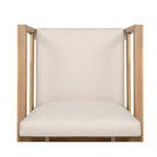 Acacia Wood Outdoor Club Chair with Arms - Removable Cushions
