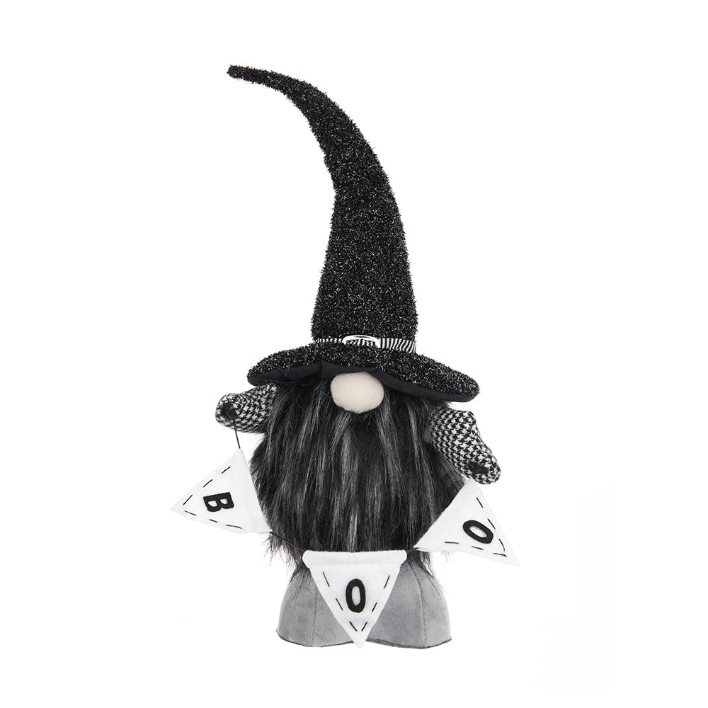 Black Fabric Gnomes Accessories Set with 'Boo' Banner - Set of 2