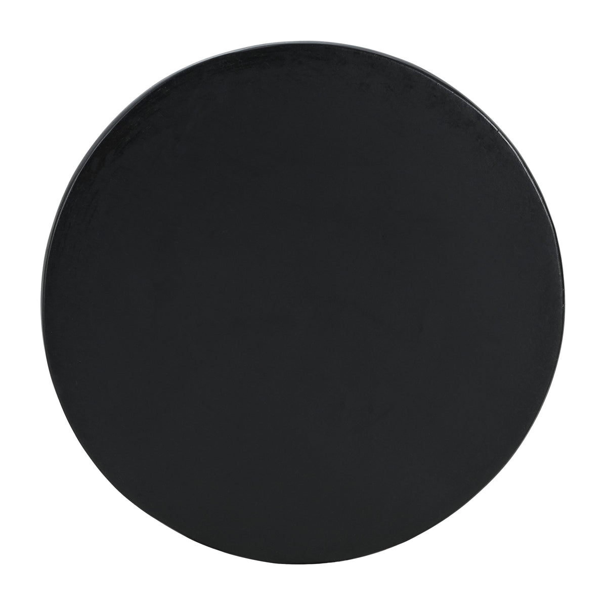 Modern Concrete Side Table with Matte Black Finish - Outdoor & Indoor