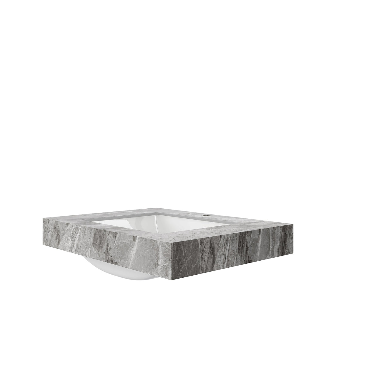 30" Bathroom Sink with Sintered Stone Countertop - Light Gray